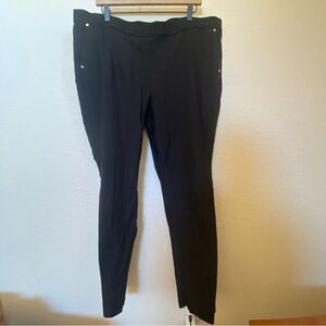 Anne Klein black pull on slim trouser pant XXL